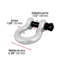 Grillete de acero forjado 1-3/8', Fiero