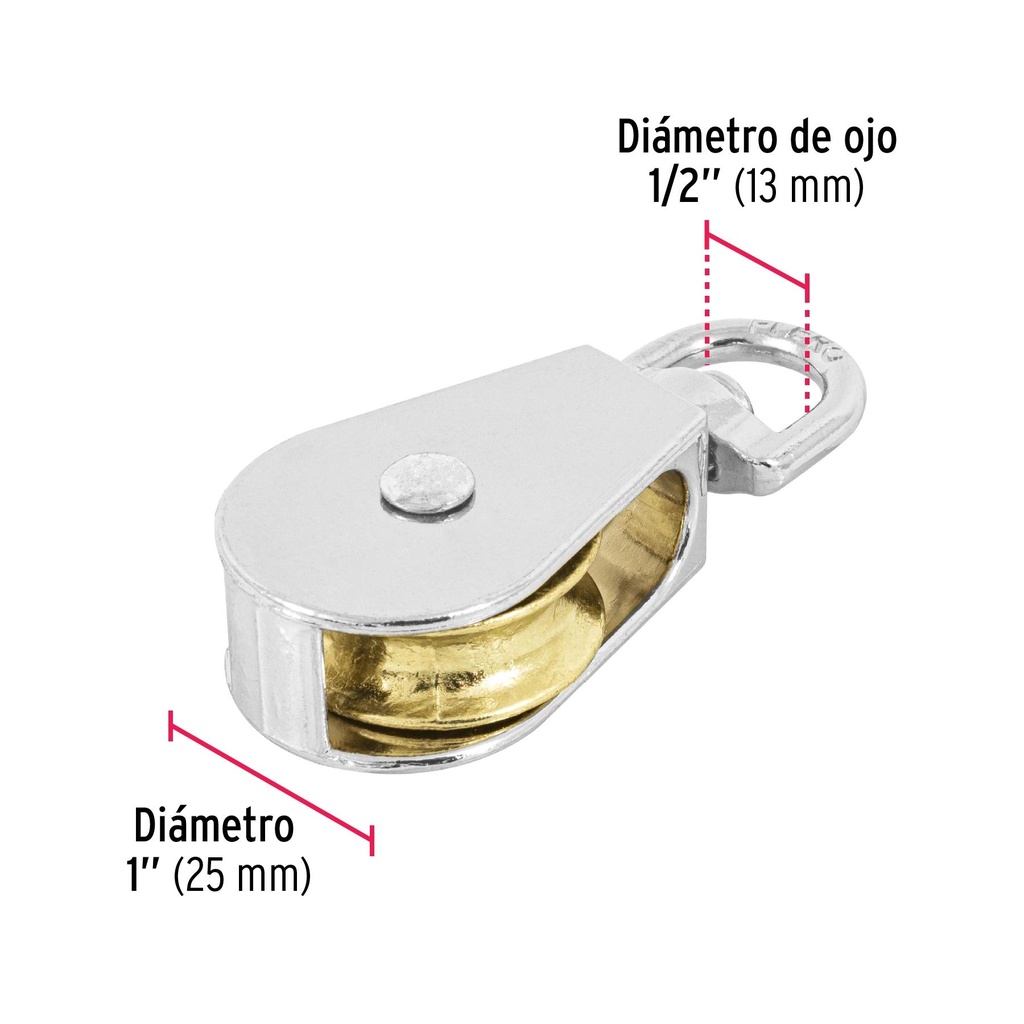 Garrucha metálica para noria de 1', Fiero