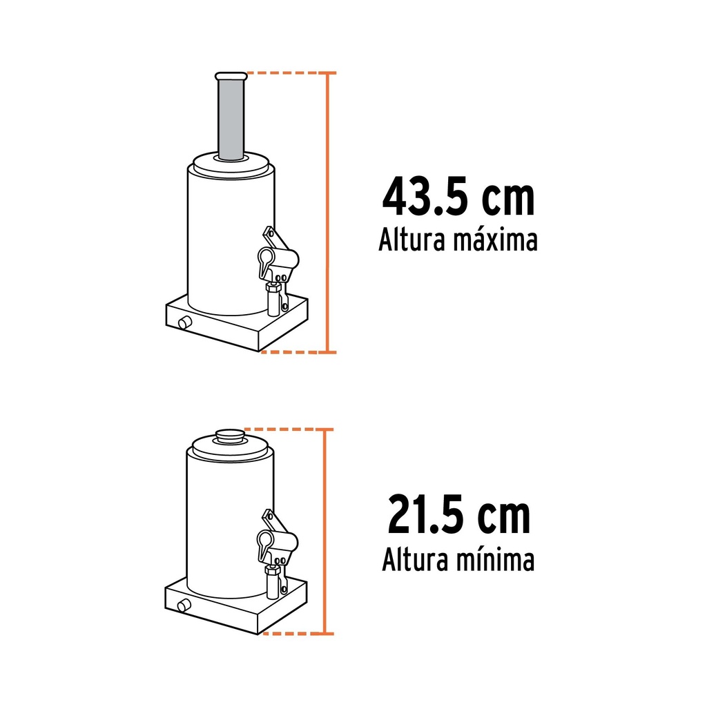 Gato hidráulico de botella de 6 Ton, Truper