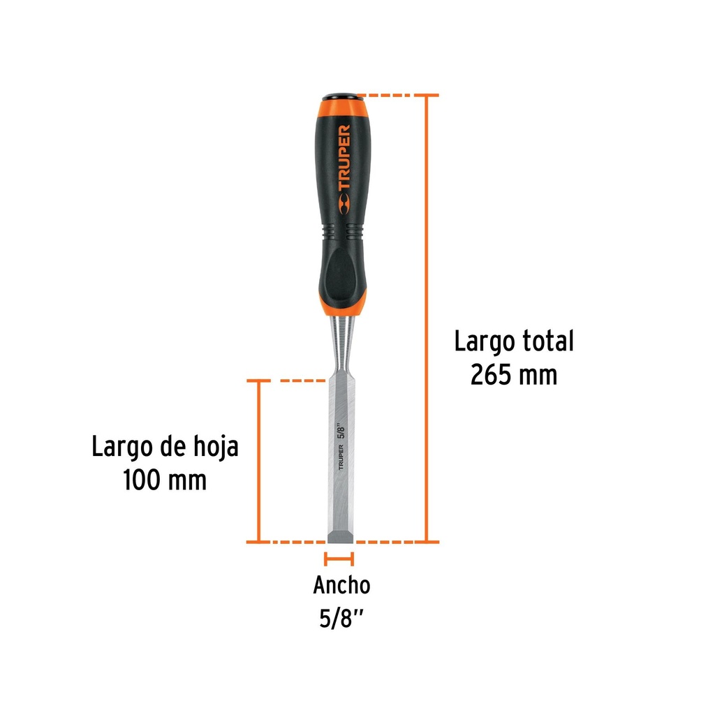 Formón 5/8' mango Comfort Grip, Truper