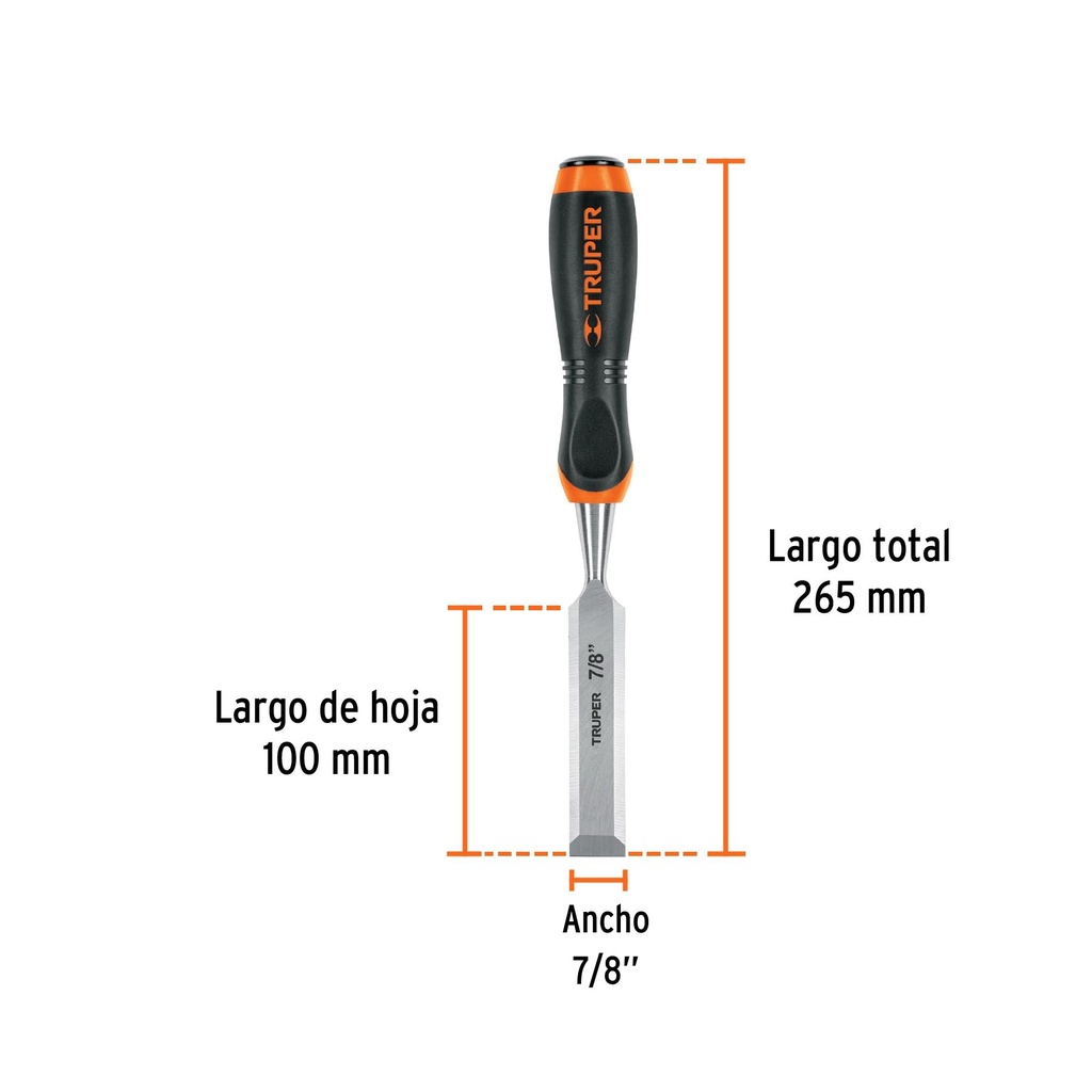 Formón 7/8' mango Comfort Grip, Truper