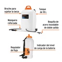 Fumigador de 18 L eléctrico con batería ion litio de 12 V