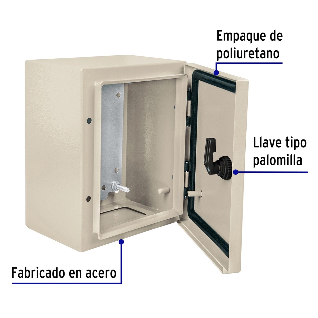 Gabinete metálico, 250 x 200 mm, Volteck