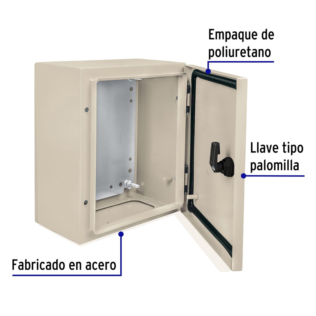 Gabinete metálico, 300 x 250 mm, Volteck