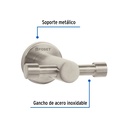 Gancho doble metálico satín para toallas, Foset Element