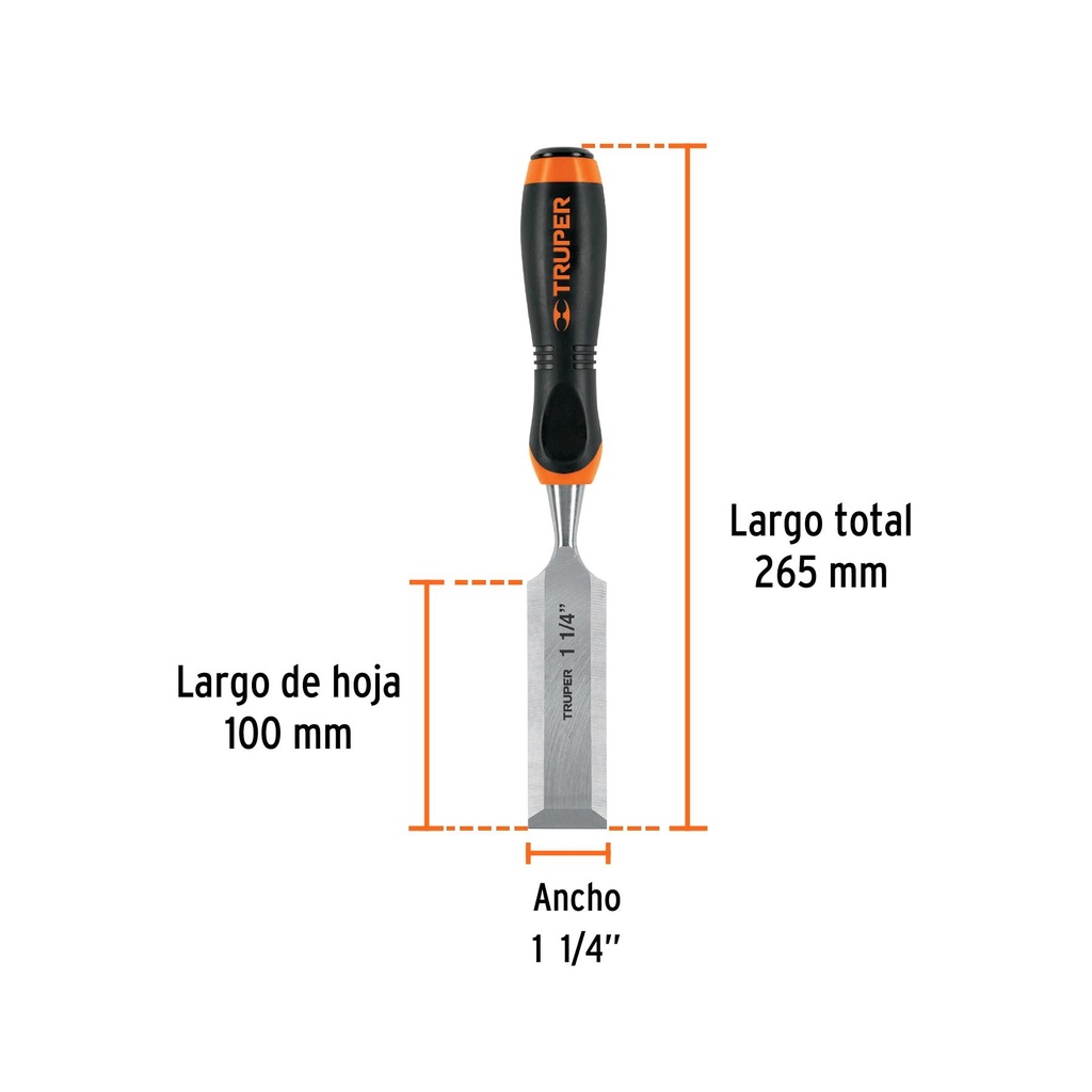 Formón 1-1/4' mango Comfort Grip, Truper