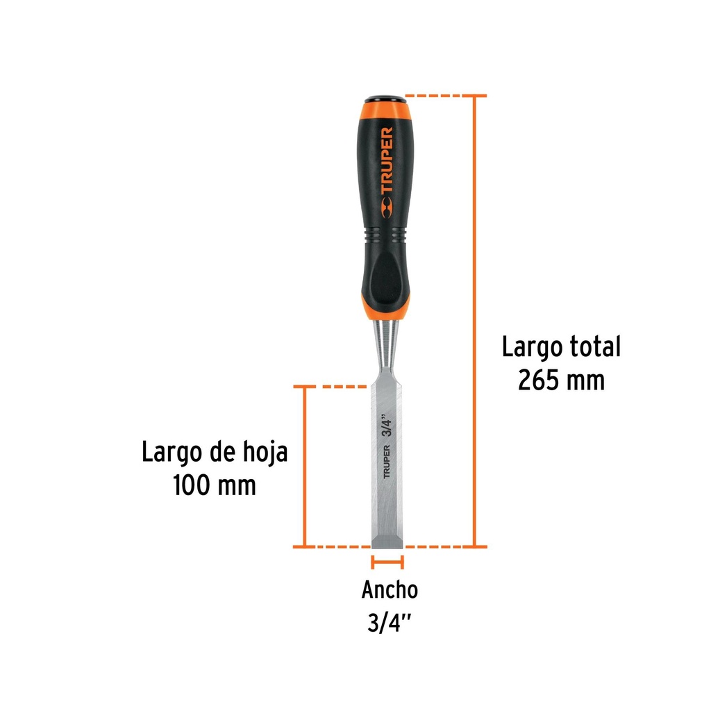 Formón 3/4' mango Comfort Grip, Truper