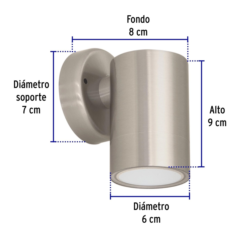 Arbotante satín de LED 5 W de acento 1 spot luz cálida