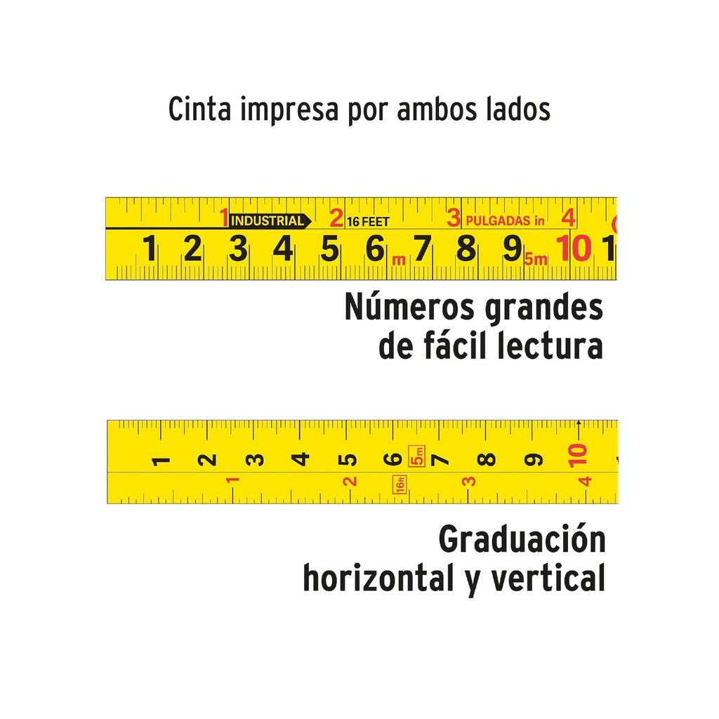 Flexómetro Auto-Lock contra impactos 5.5 m cinta 25 mm