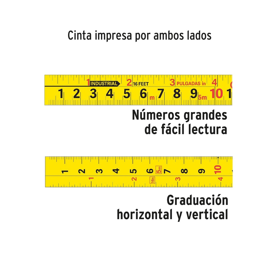 Flexómetro Gripper contra impactos 10 m cinta 32 mm, Truper