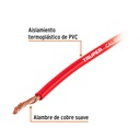 Carrete con 12 m de cable primario rojo calibre 18, Truper