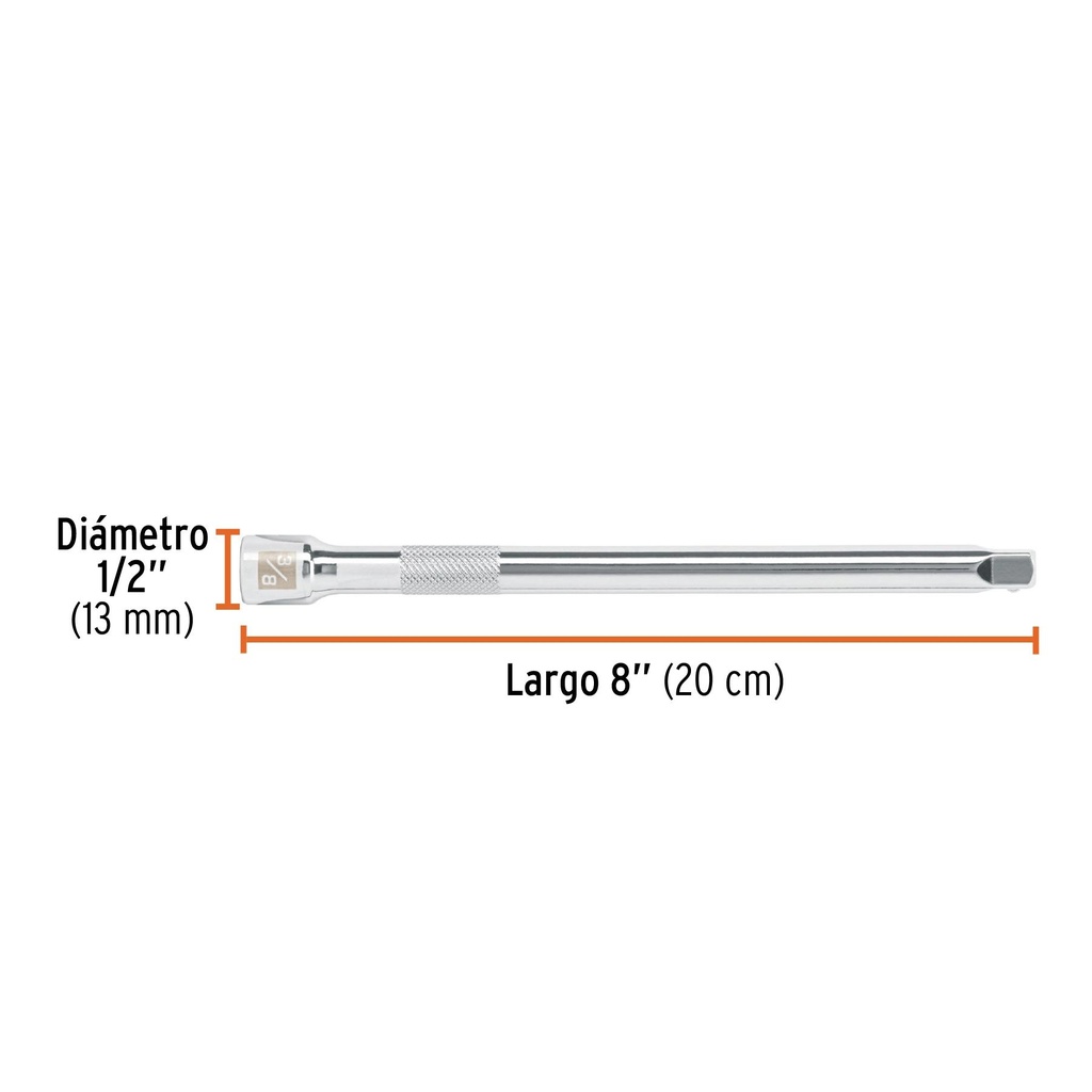 Extensión de 8' para matraca, cuadro 3/8', Truper