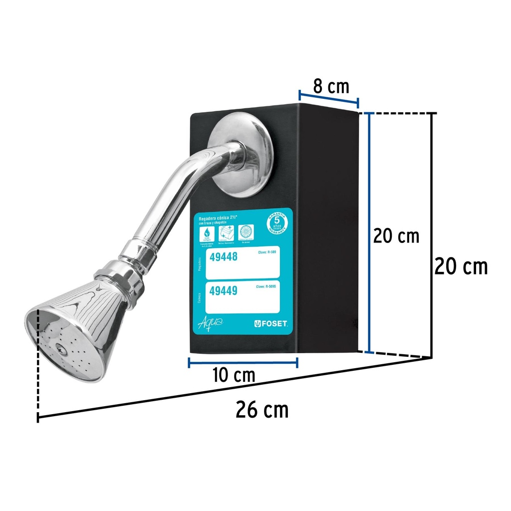 Exhibidor con regadera R-509, Foset