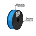 Carrete con 100 m de hilo para pesca azul calibre 0.90 mm