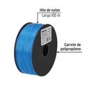 Carrete con 100 m de hilo para pesca azul calibre 0.70 mm