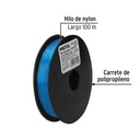 Carrete con 100 m de hilo para pesca azul calibre 0.40 mm