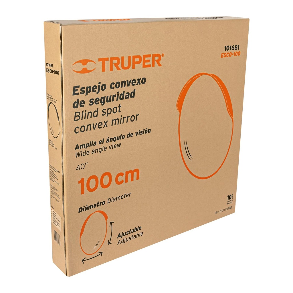 Espejo convexo de 100 cm, Truper