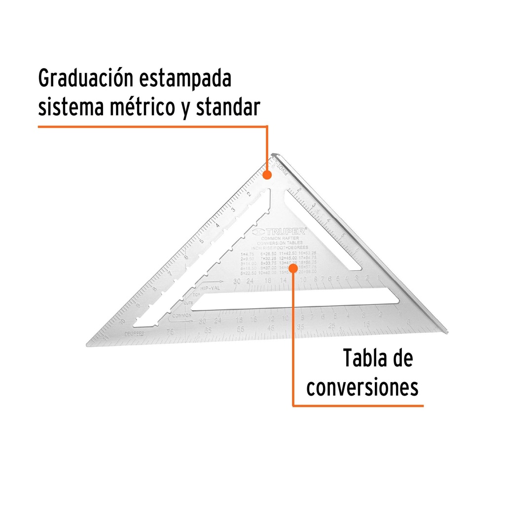 Escuadra 12' de aluminio para muros de yeso, Truper