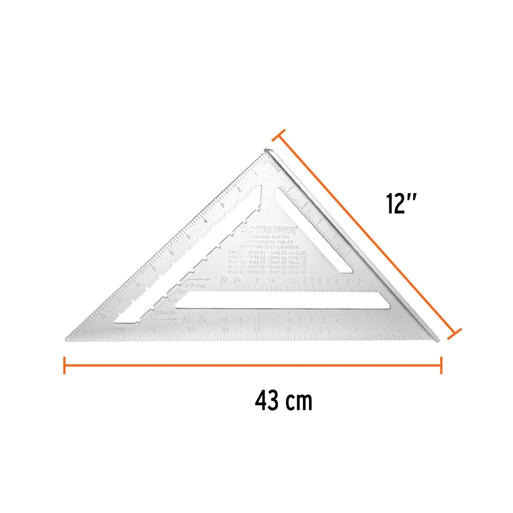 Escuadra 12' de aluminio para muros de yeso, Truper