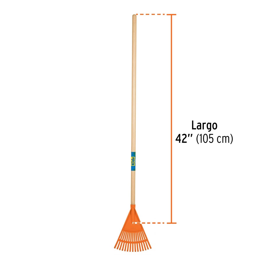 Escoba de jardín para niños con mango de 42', Truper