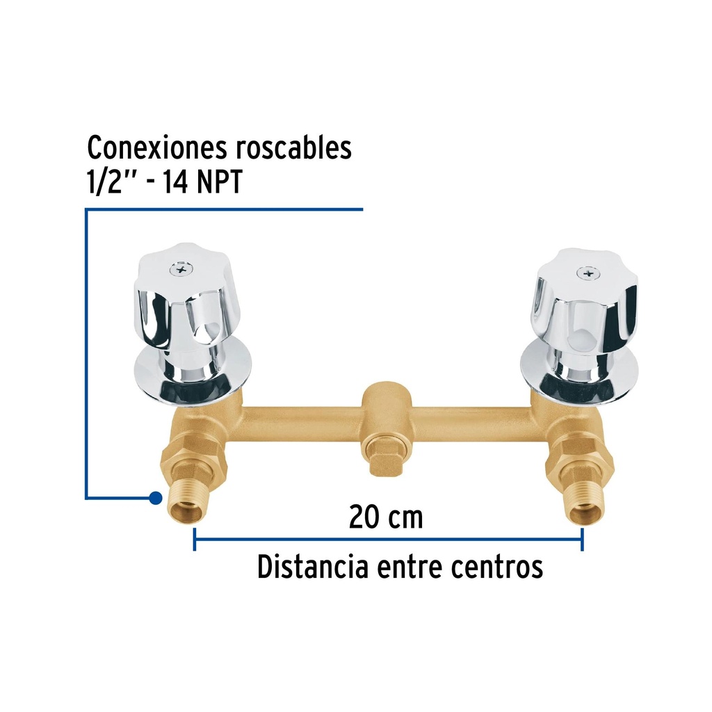 Ensamble para regadera para empotrar de compresión, Basic