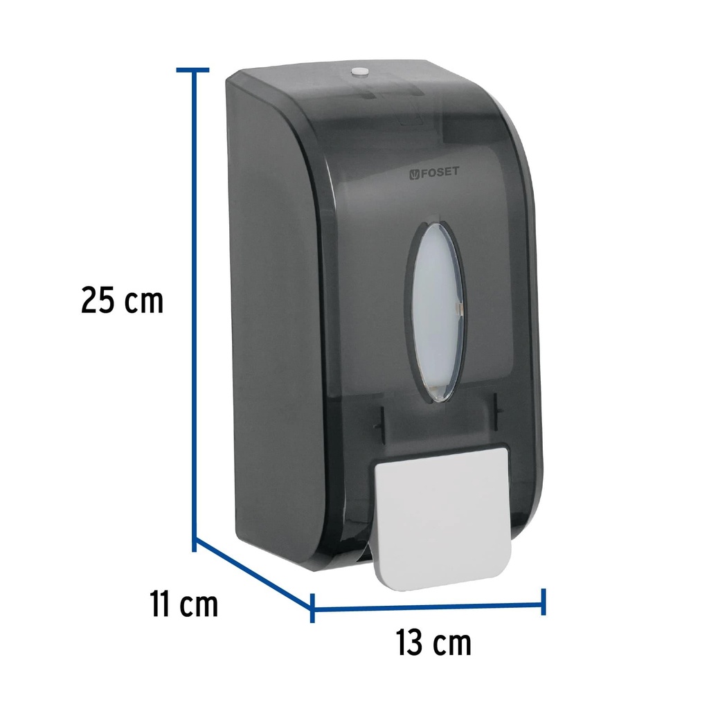 Dosificador de ABS para jabón líquido, humo, Foset