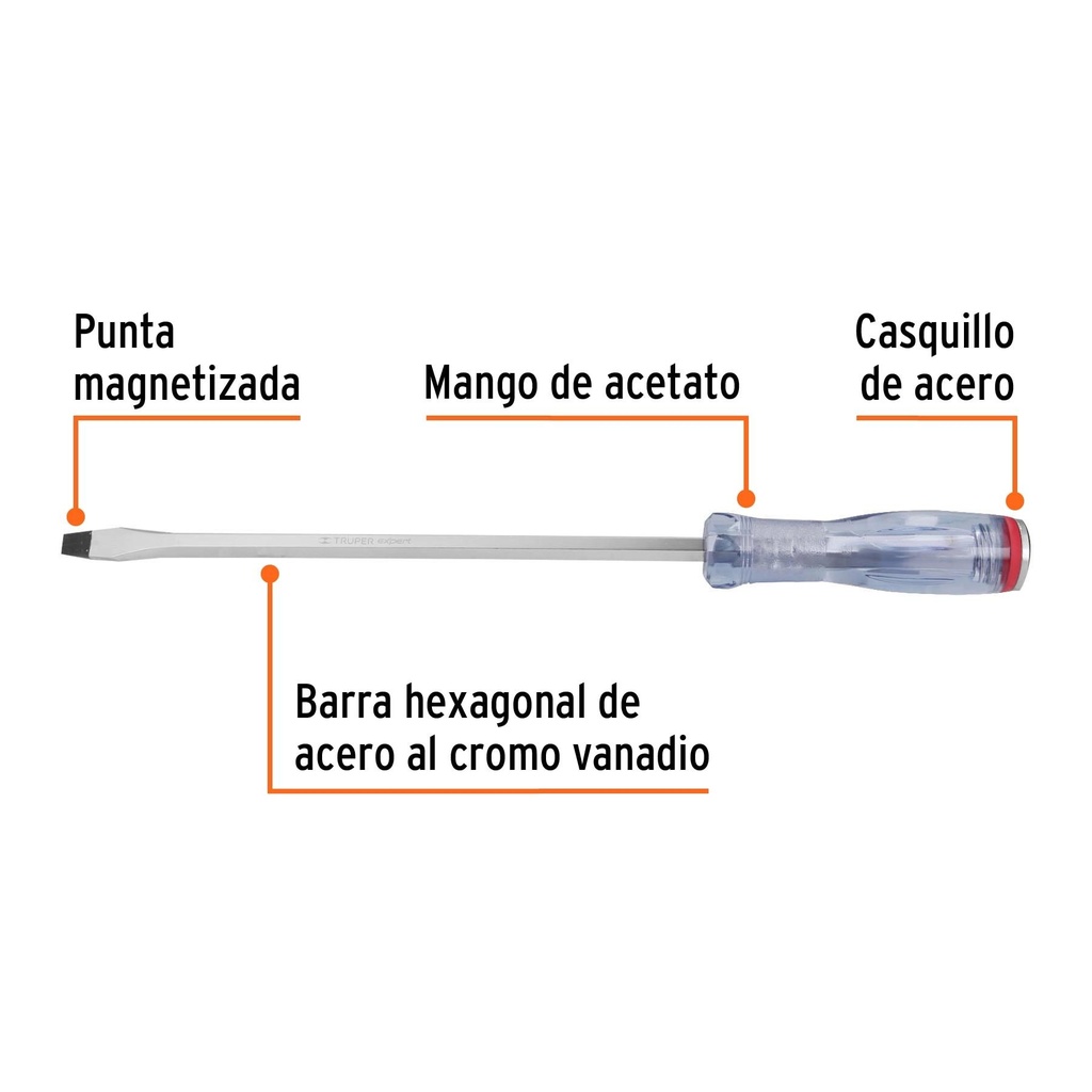 Desarmador plano de golpe 3/8' x 10', Truper Expert