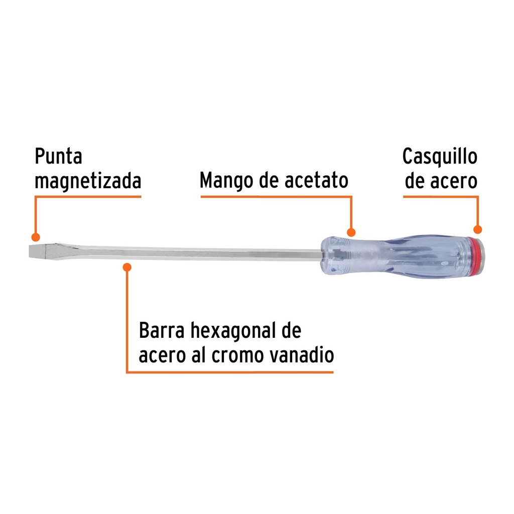 Desarmador plano de golpe 5/16' x 8', Truper Expert