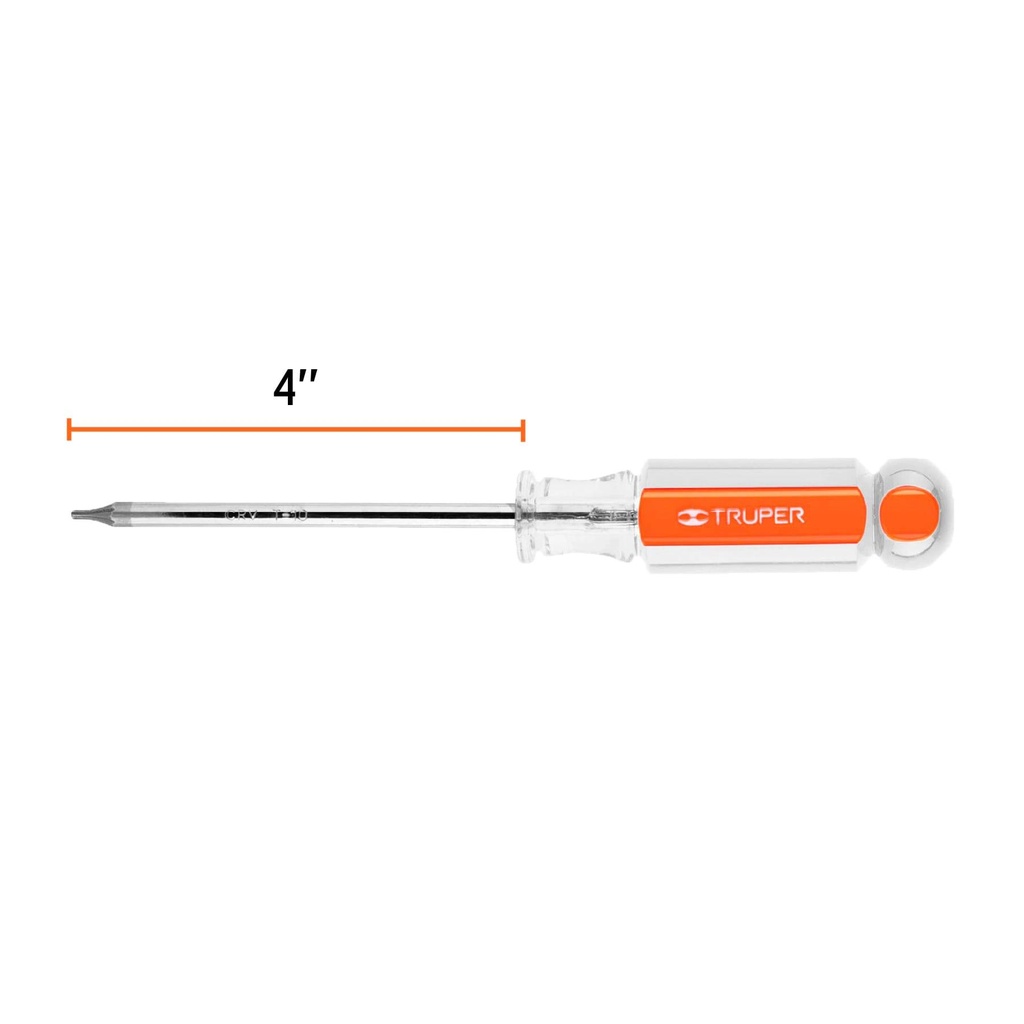 Desarmador punta Torx T 10 mango de acetato, Truper