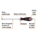 Desarmador de cruz 3/16' x 6' mango Comfort Grip, Truper