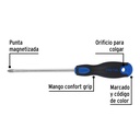 Desarmador de cruz 5/16' x 6' mango Comfort Grip, Pretul