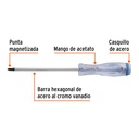 Desarmador de cruz de golpe 1/4' x 6', Truper Expert