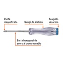 Desarmador de cruz de golpe 3/16' x 3', Truper Expert