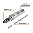 Desarmador de impacto con 4 puntas de acero S2 3/8', Expert