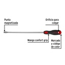 Desarmador plano 3/8' x 12' mango Comfort Grip, Pretul