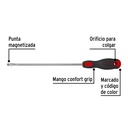 Desarmador plano 5/16' x 10' mango Comfort Grip, Pretul