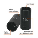 Dado largo impacto de 1-1/8', 6 puntas, cuadro 1/2', Truper