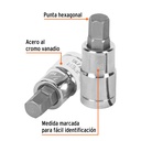 Dado punta hexagonal de 7/16', cuadro 1/2', Truper