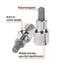 Dado punta hexagonal de 8 mm, cuadro 1/2', Truper