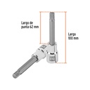 Dado punta larga bristol M10, cuadro 1/2', Truper