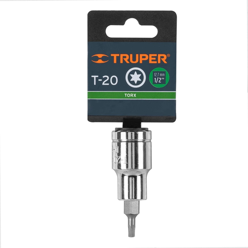 Dado punta torx T-20, cuadro 1/2', Truper