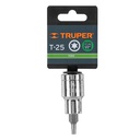 Dado punta torx T-25, cuadro 1/2', Truper