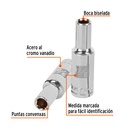 Dado largo de 3/8', 6 puntas, cuadro 1/2', Truper