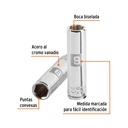 Dado largo de 9 mm, 6 puntas, cuadro 1/4', Truper