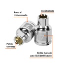 Dado de 7 mm, 6 puntas, cuadro 3/8', Truper