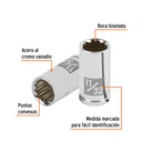 Dado de 11/32', 12 puntas, cuadro 1/4', Truper