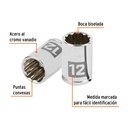 Dado de 12 mm, 12 puntas, cuadro 1/4', Truper