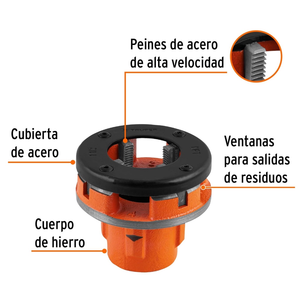 Dado 1-1/2' para tarrajas TA-850 y TA-851, Truper