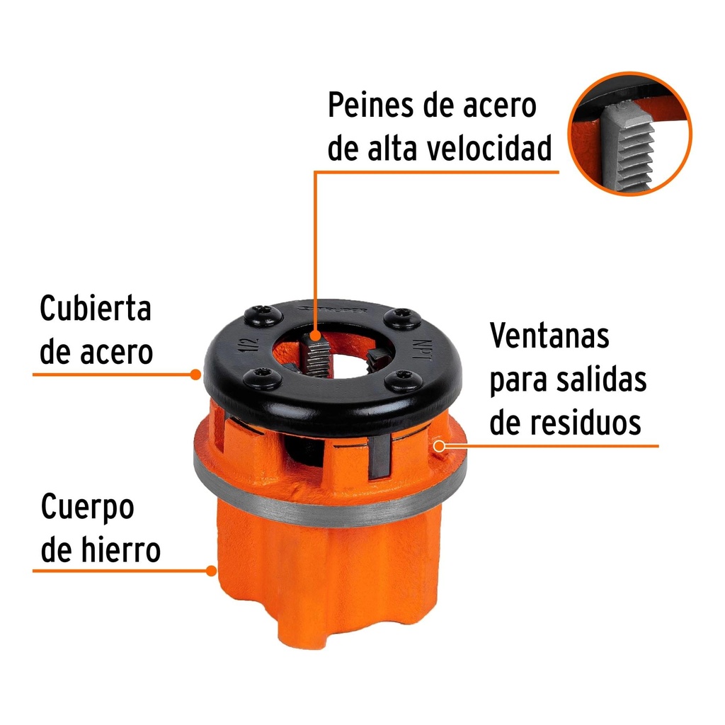 Dado 1/2' para tarrajas TA-850 y TA-851, Truper