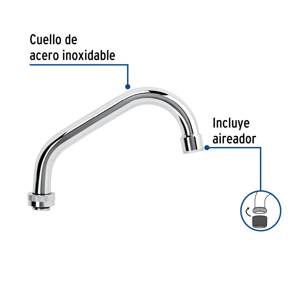 Cuello largo repuesto para mezcladora de lavabo, Basic